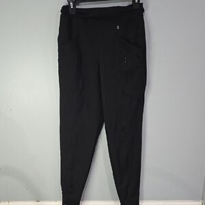 Climawear Black Jogger Track Pants with Tapered Leg